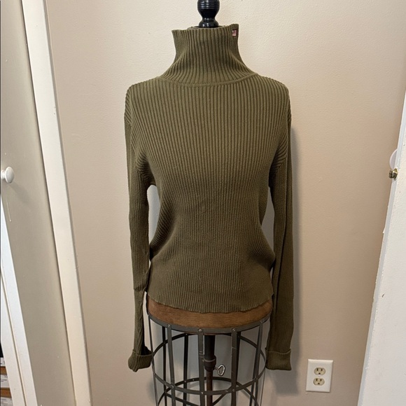 Polo Ralph Lauren Khaki Turtleneck Sweater - Picture 1 of 1